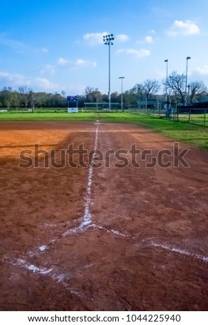 Softball field after a game.