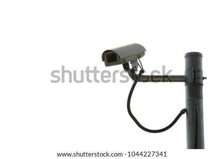 Security CCTV camera for transportation isolated on white background
