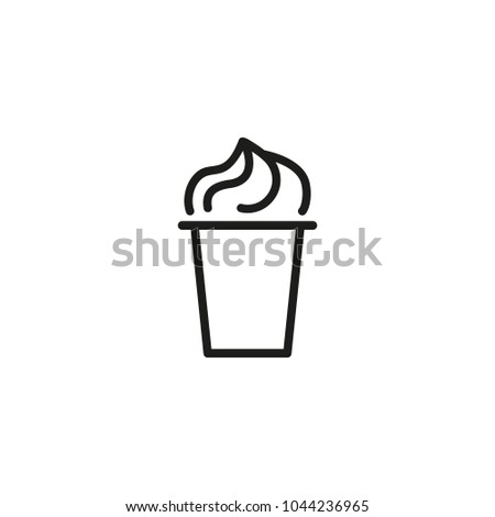 Line icon of ice cream. Dessert, fast food, sugar. Sweet food concept. Can be used for topics like food, unhealthy eating, gastronomy