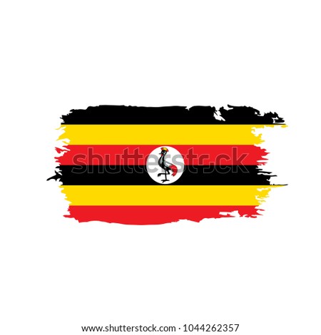 Uganda flag, vector illustration