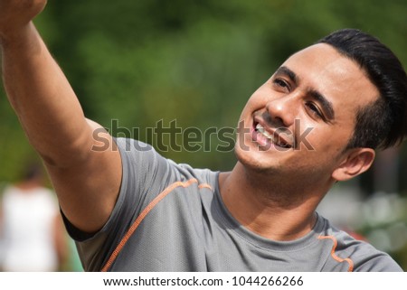 Athletic Man Selfie