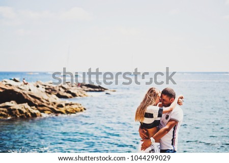 couple in love by the sea, love