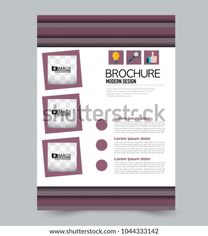 A4 size flyer template. Abstract brochure design for business, education, presentation, advertisement. Vector illustration.