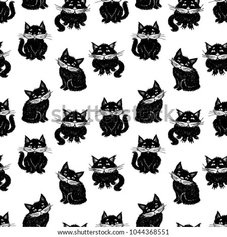 Pattern of the domestic black cats