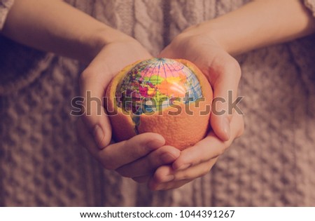 creative concept with planet Earth