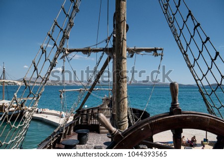 Deck of a pirate ship