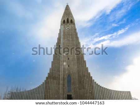 Hallgrimskirkja Cathedral in Reykjavik, Iceland, Lutheran Parish Church.