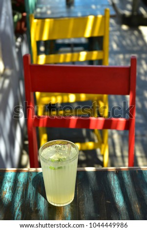 fresh squeezed cold lime drink patio restaurant,Baja,Mexico