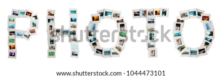 Photo word written using photo slides with clipping path
Old film slides arranged to convey the concept of visual creation