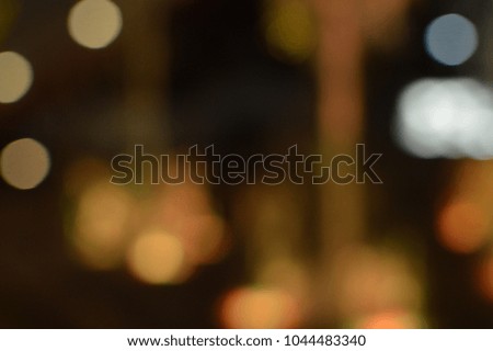 Night bokeh shiny glowing lights city street outdoors, blurred effect abstraction image background