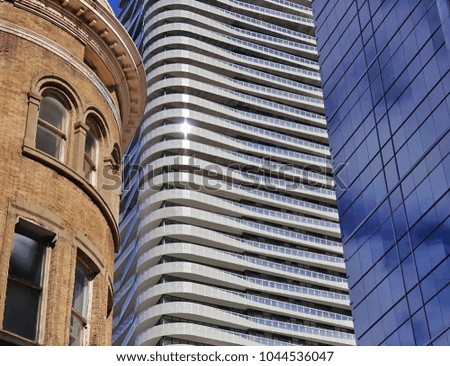 Old and new architecture in Toronto, one of North America's most dynamic cities. 