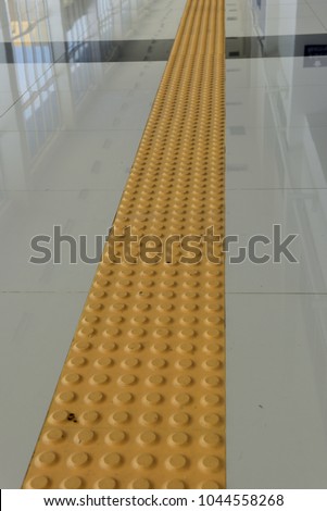 Indoor tactile paving foot path for the blind and vision impaired handicap