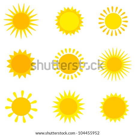 Sun collection. Vector illustration
