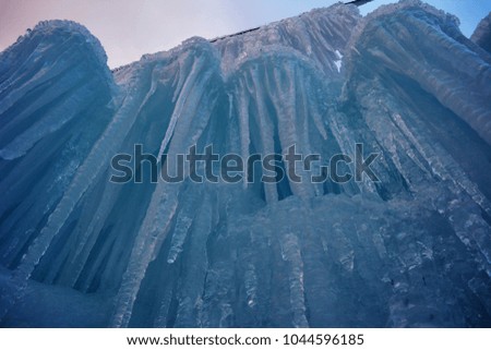Icicles at an ice castle