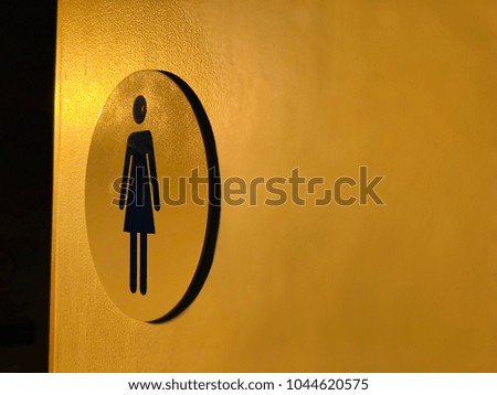 Women toilet symbol background sunshine