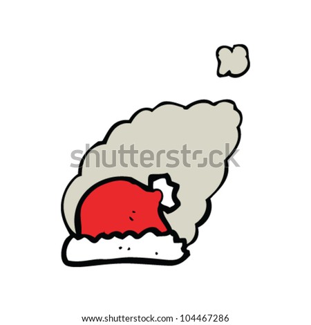 cartoon smoking santa hat
