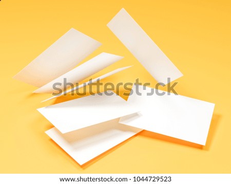 business card mock-up, 3d illustrators, yellow background 