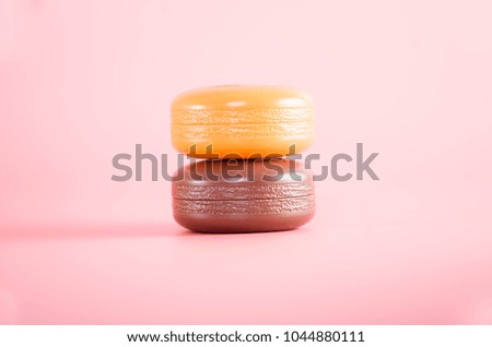 Natural cosmetics  on pink background