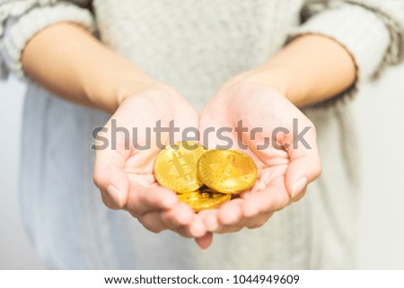 handful of bitcoin