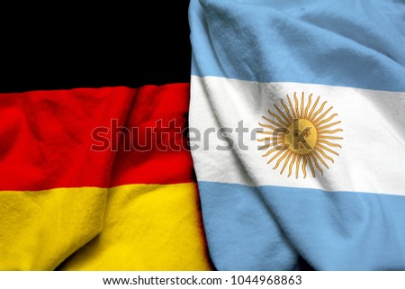 Germany and Argentina flag together