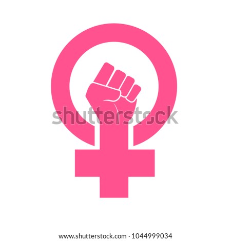 Women resist symbol.Feminism vector illustration Royalty-Free Stock Photo #1044999034