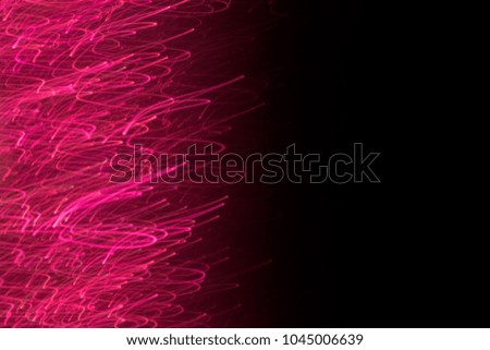 Abstract background of pink neon glowing light shapes. Bright red stripes  Can use for poster, website, brochure, print. 