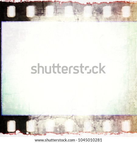 Vintage squared film strip frame in sepia tones.