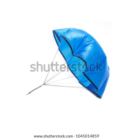 blue toy parachute Royalty-Free Stock Photo #1045014859