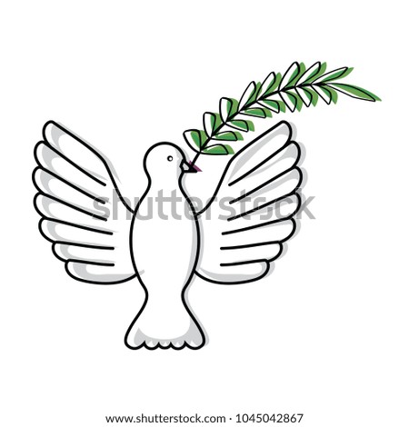 dove carrying a branch icon