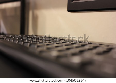 Closeup keyboard computer.