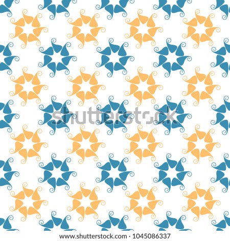 Seamless abstract floral pattern. Vector illustration.