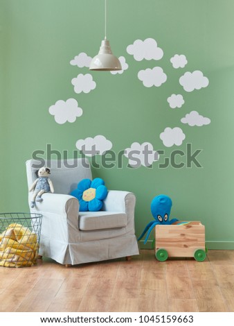 decorative baby room and cloud pattern style baby ornament toy and sofa style