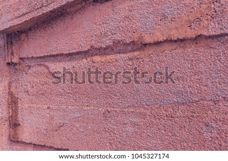 Abstract concrete red stone wall background with texture. Architecture design background