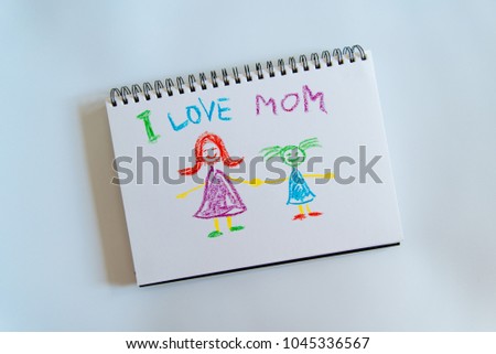 I love mom picture for happy mother day. children gift