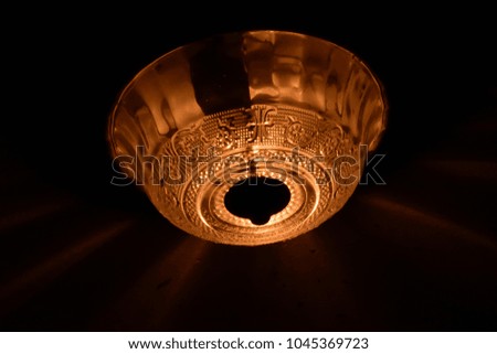 Beautiful interior decoration lamp isolated object unique stock photo