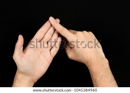 The language of the deaf English version of the gesture the letter E