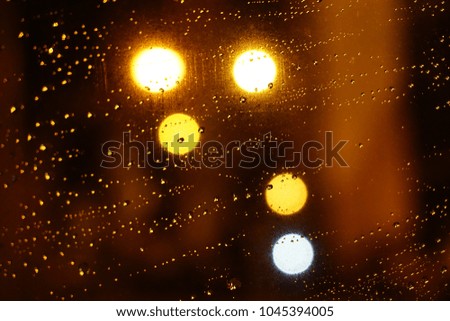 Bokeh and raindrops background