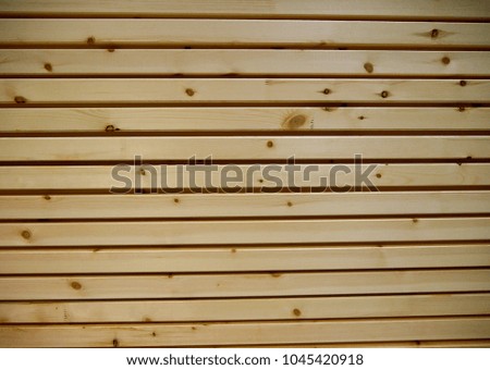 Wall made of pine wood wall