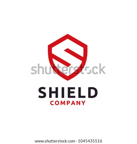 Initial Letter S Shield Armor for Secure Safe Secret Strong Smart Label Emblem Badge logo design vector