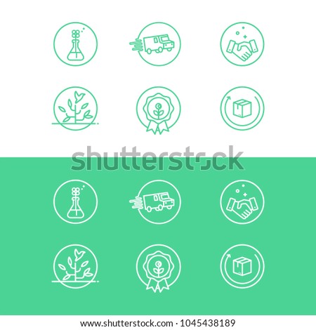 Organic Product Ecommerce Icon Set