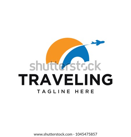traveling design logo template