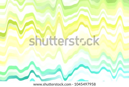Light Blue, Yellow vector pattern with lines, ovals. Glitter abstract illustration with wry lines. The template for cell phone backgrounds.