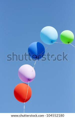 colorfull ballons in the sky