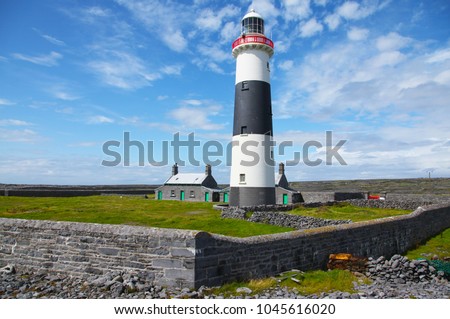 Inis Oirr Inisheer Lighthouse Royalty-Free Stock Photo #1045616020