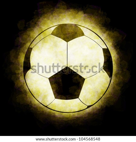 Gold flaming soccer ball