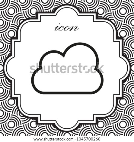 vector icon cloud weather on a geometric background of eps