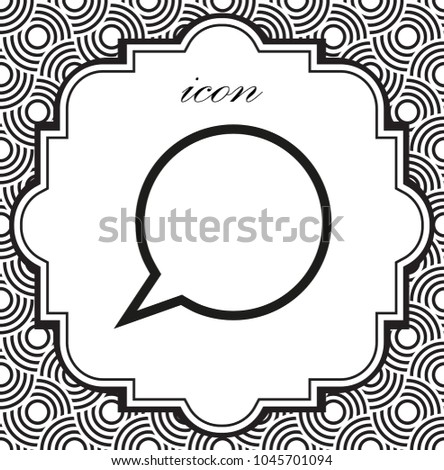 vector icon Speech Bubbles on a geometric background of eps