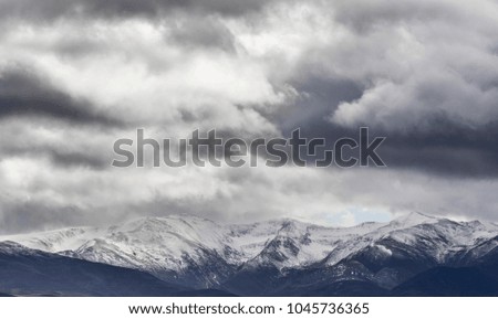 Mountain landscape sky storm