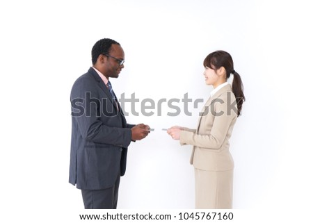 exchange of business cards