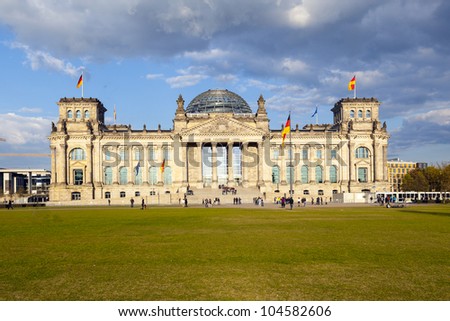 famous Reichstag in Berlin, the german parliament